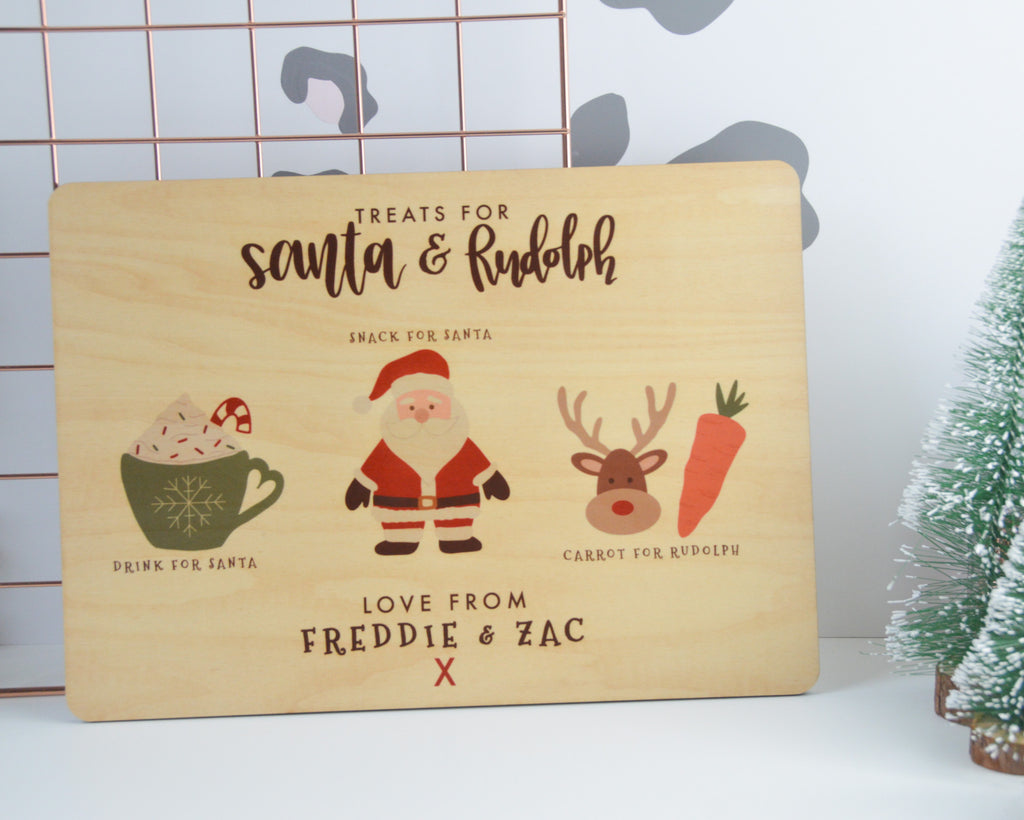 Personalised Christmas Eve Board for Santa & Rudolph - You Make My Dreams