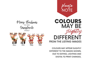 Personalised Reindeer Christmas Card
