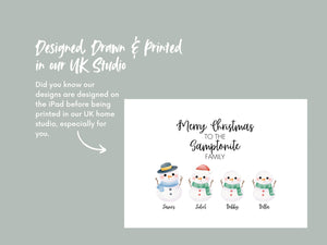 Personalised Snowman Christmas Card