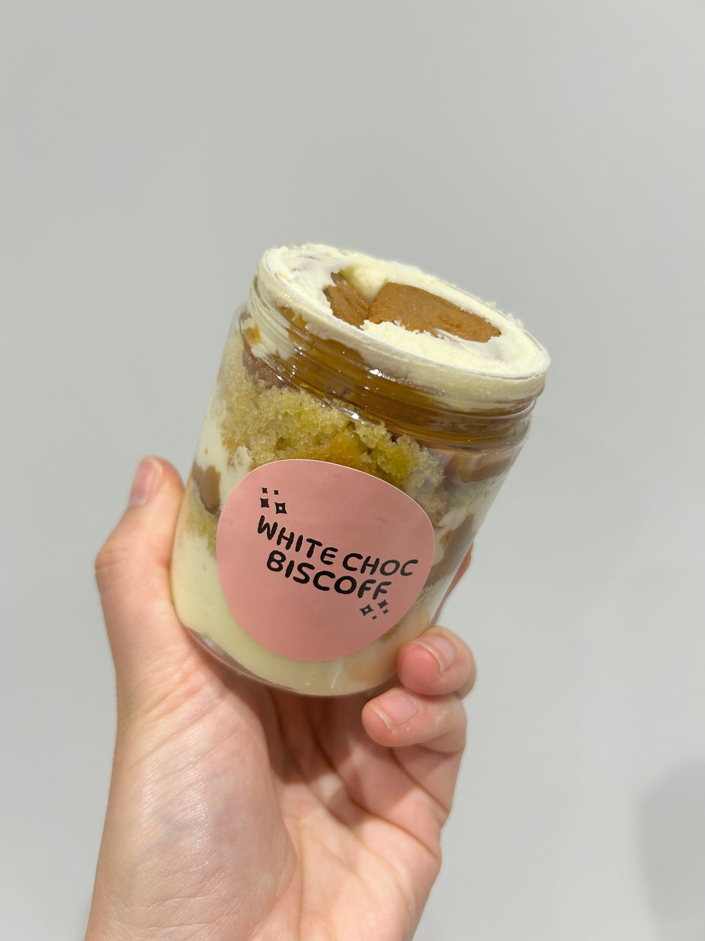 White Choc Biscoff Cake Jar - You Make My Dreams