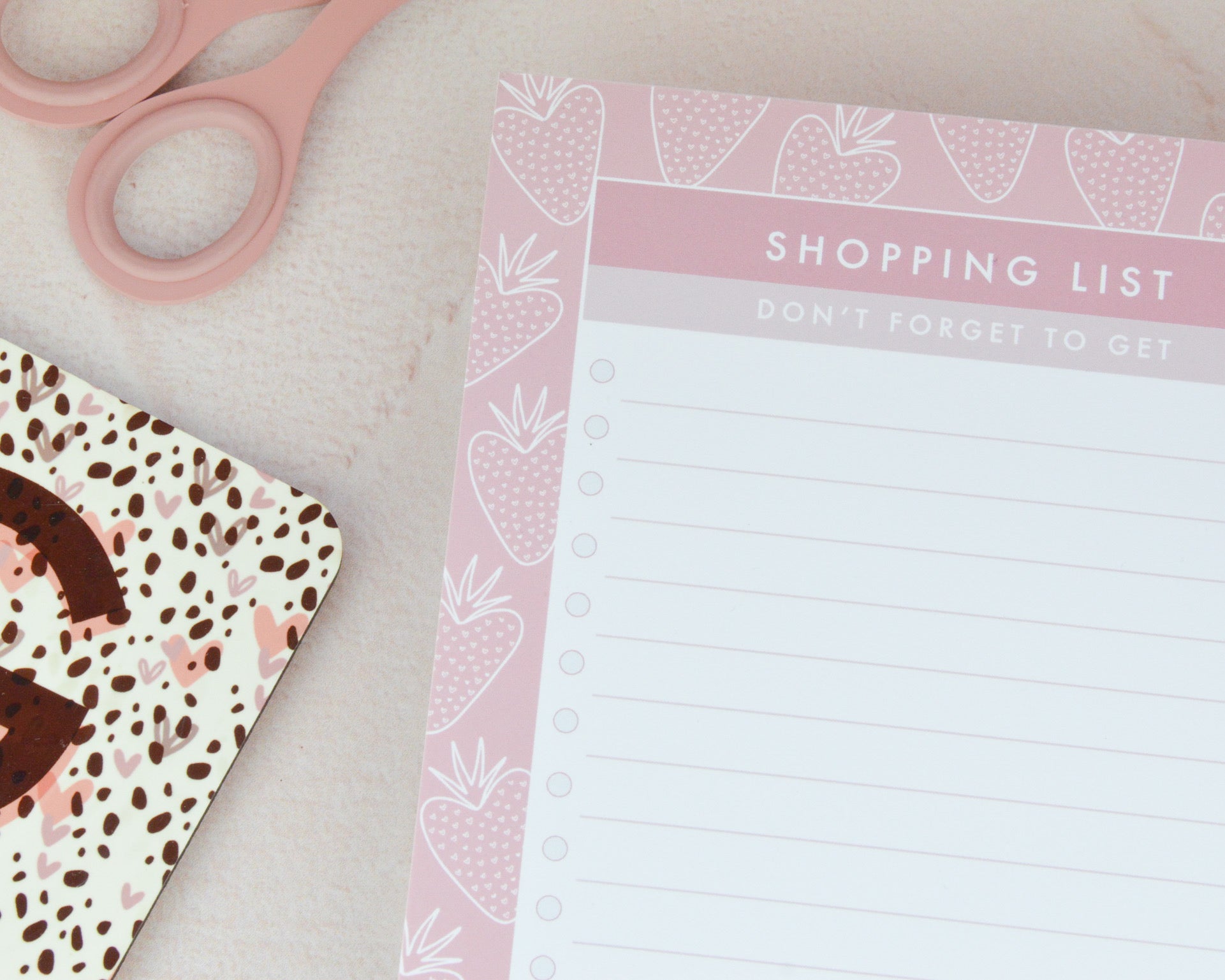 A5 Strawberry Shopping List - You Make My Dreams