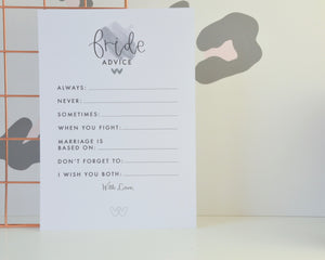 Bride Advice Cards - You Make My Dreams
