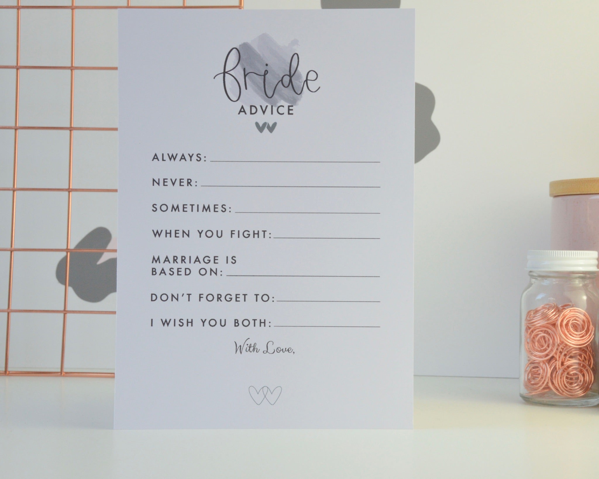 Bride Advice Cards - You Make My Dreams
