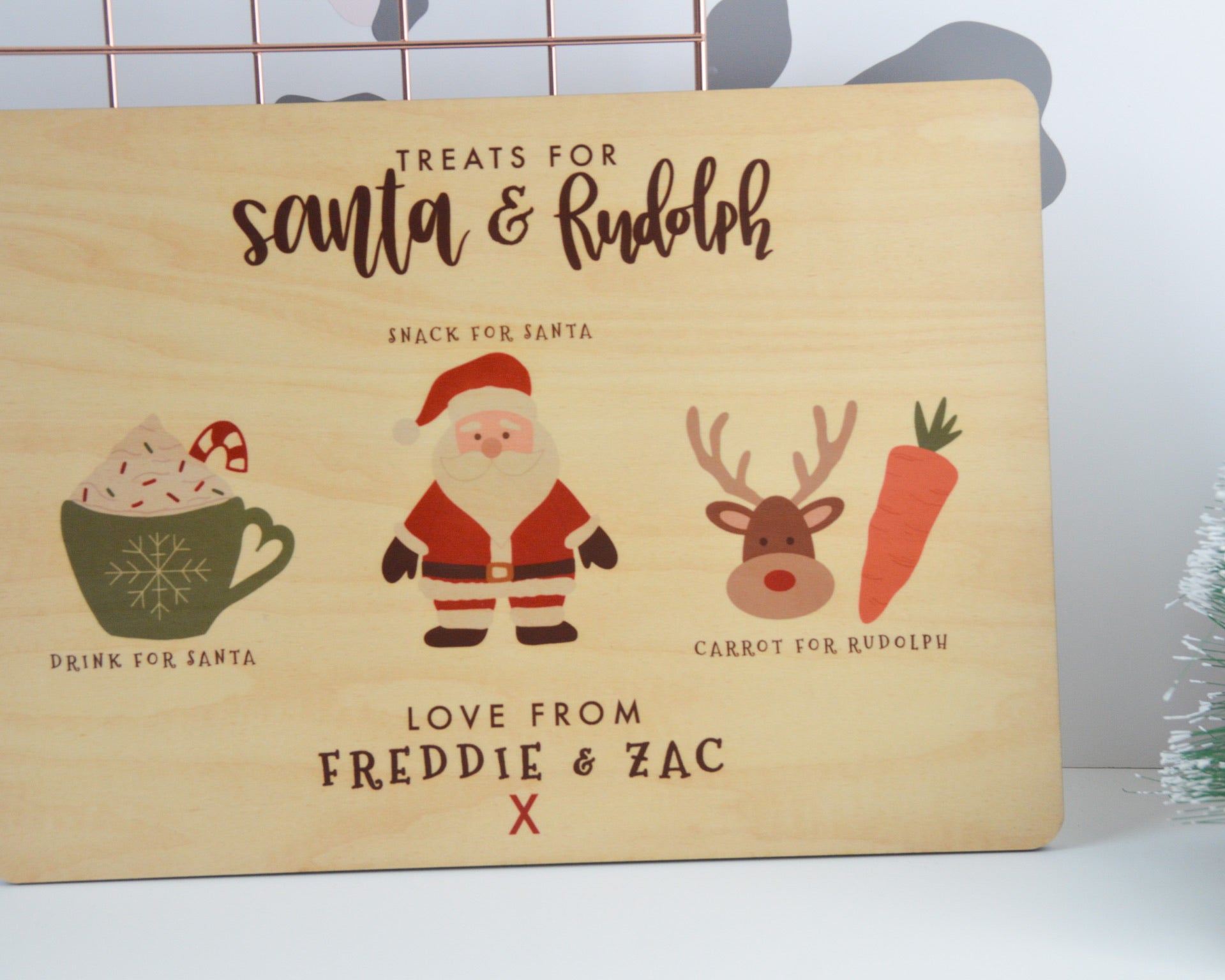 Personalised Christmas Eve Board for Santa & Rudolph
