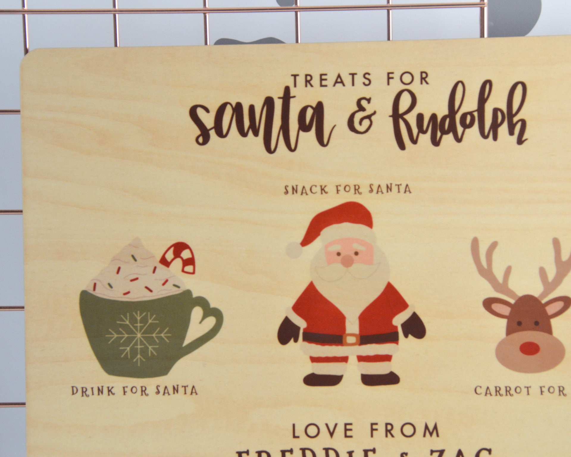 Personalised Christmas Eve Board for Santa & Rudolph - You Make My Dreams