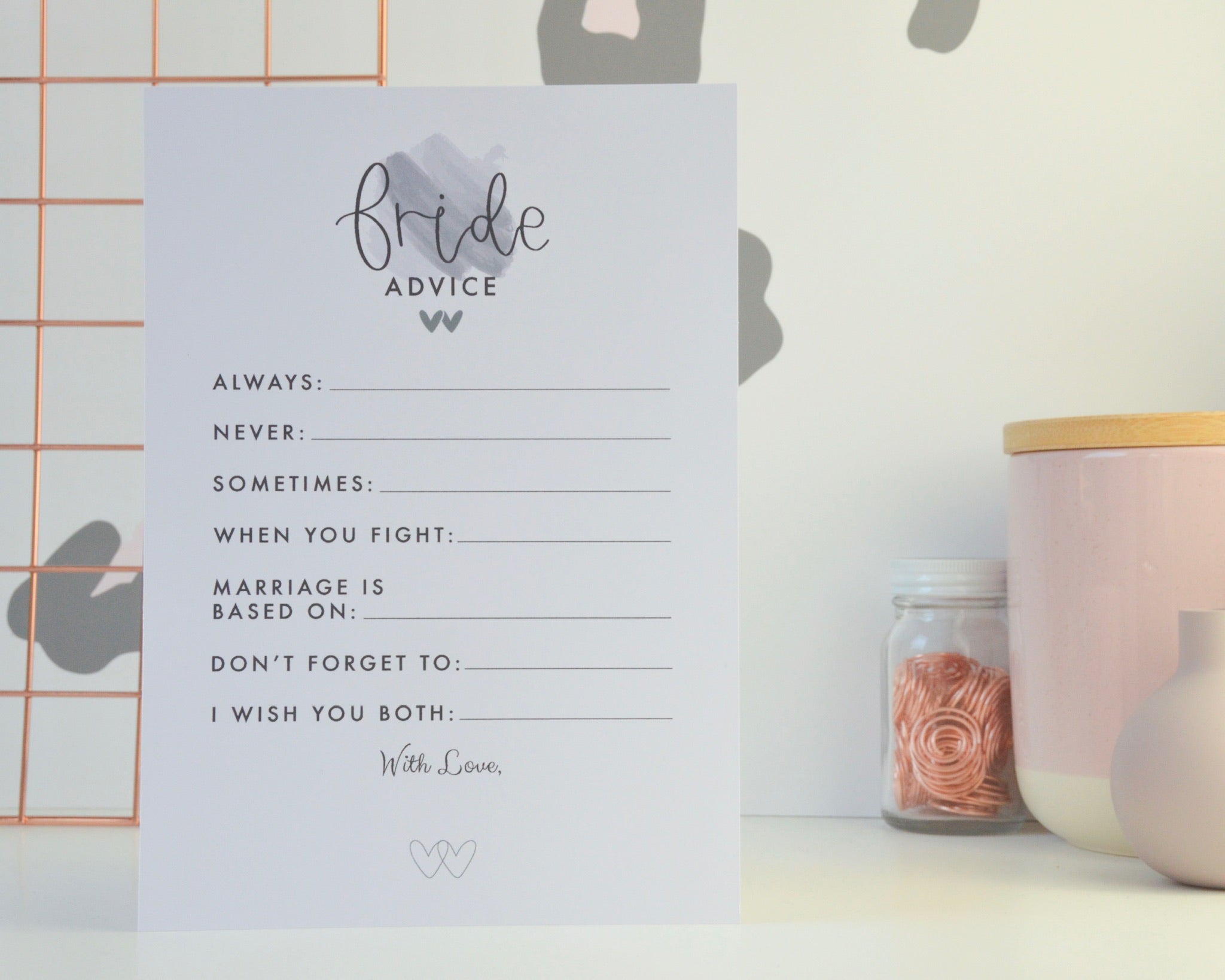 Bride Advice Cards - You Make My Dreams