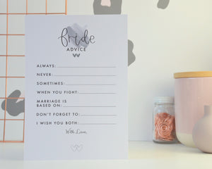 Bride Advice Cards - You Make My Dreams