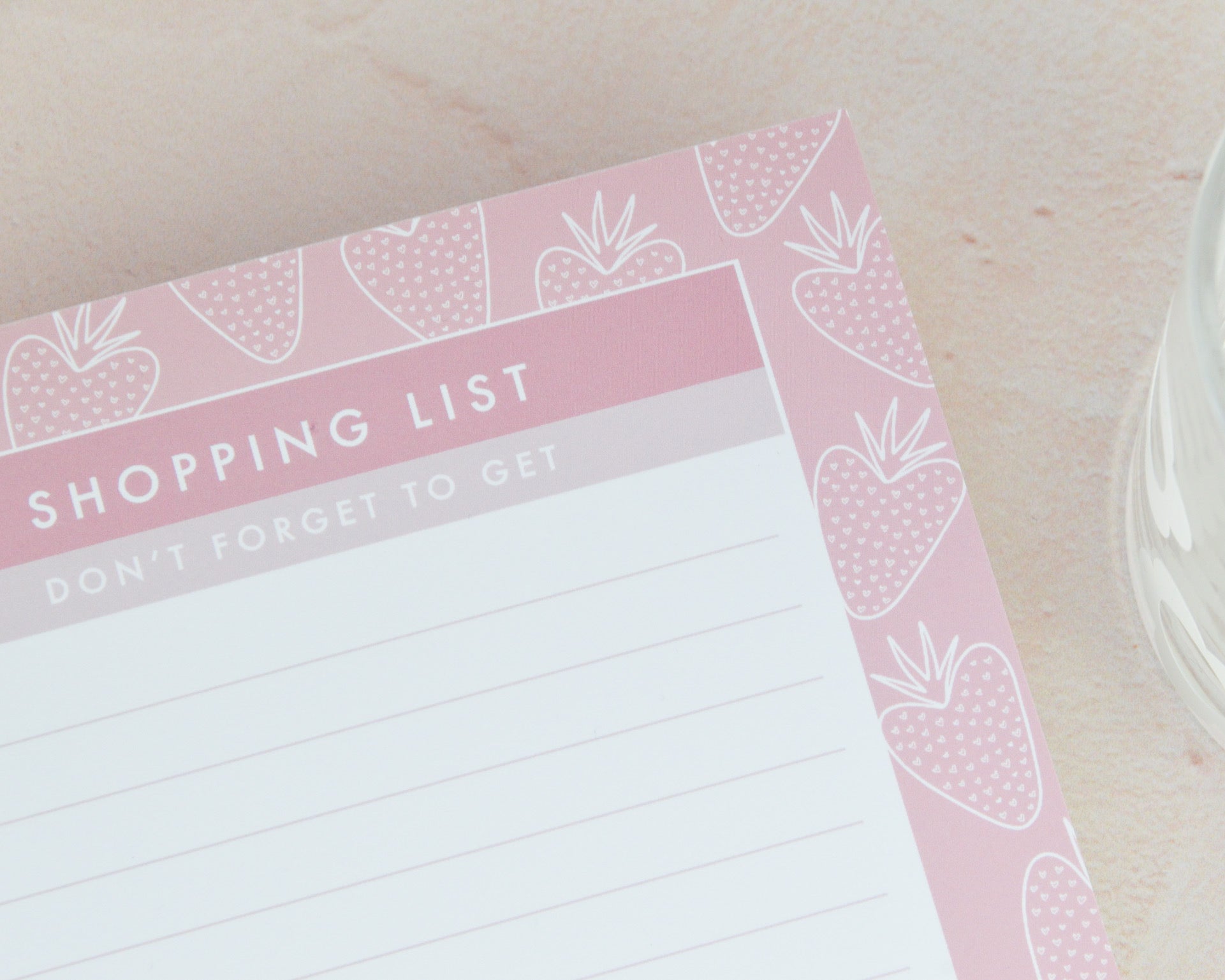 A5 Strawberry Shopping List - You Make My Dreams