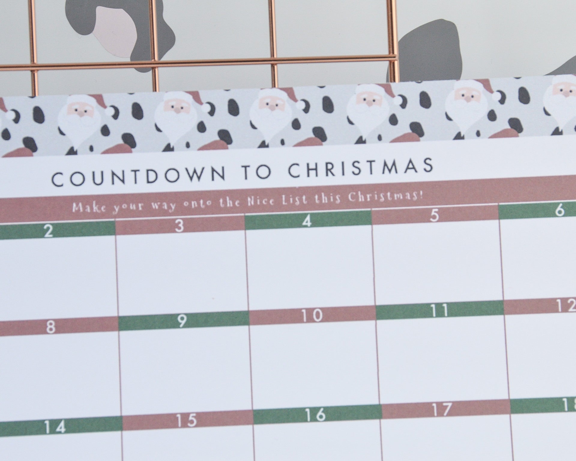 Countdown to Christmas Reward Chart