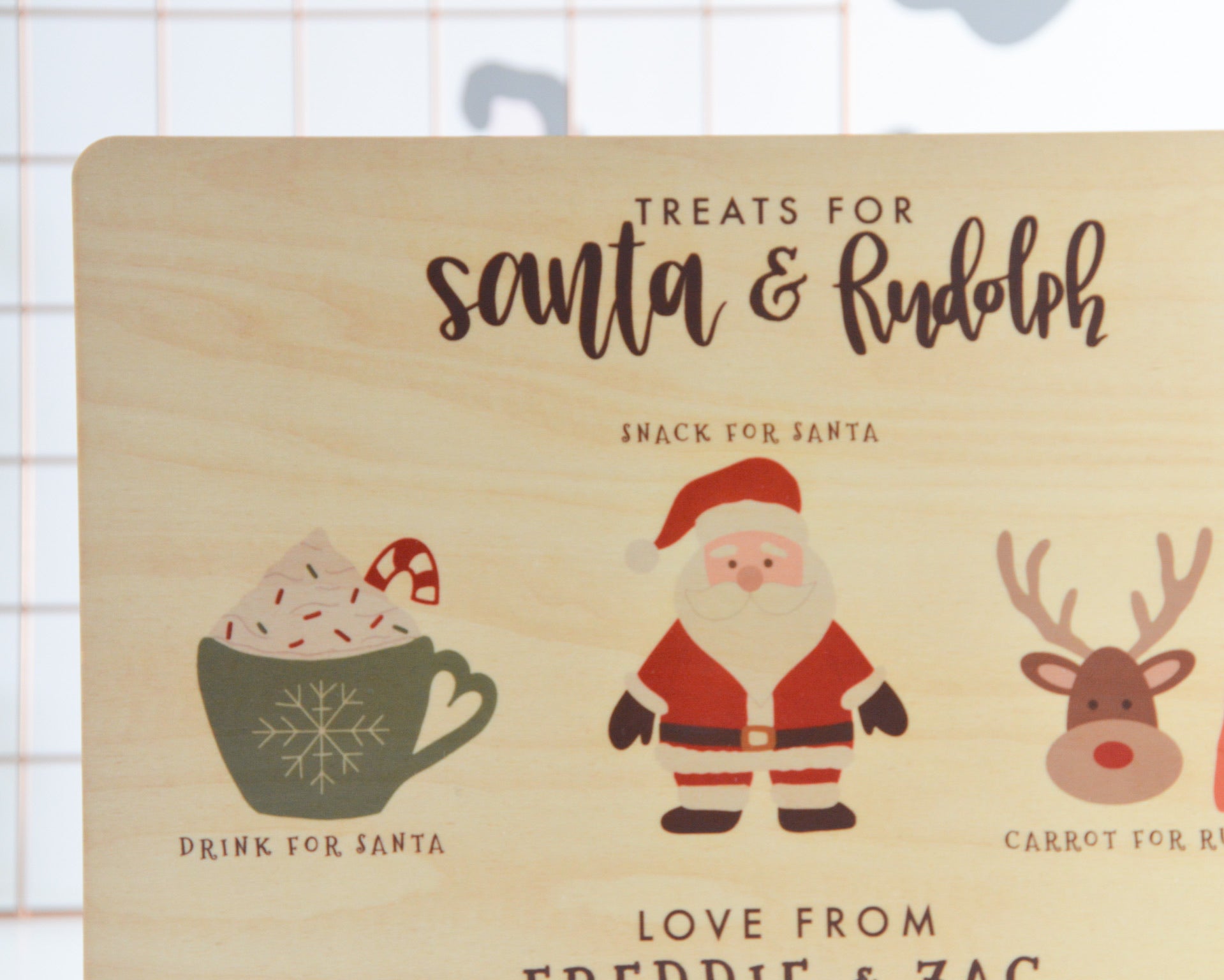 Personalised Christmas Eve Board for Santa & Rudolph - You Make My Dreams