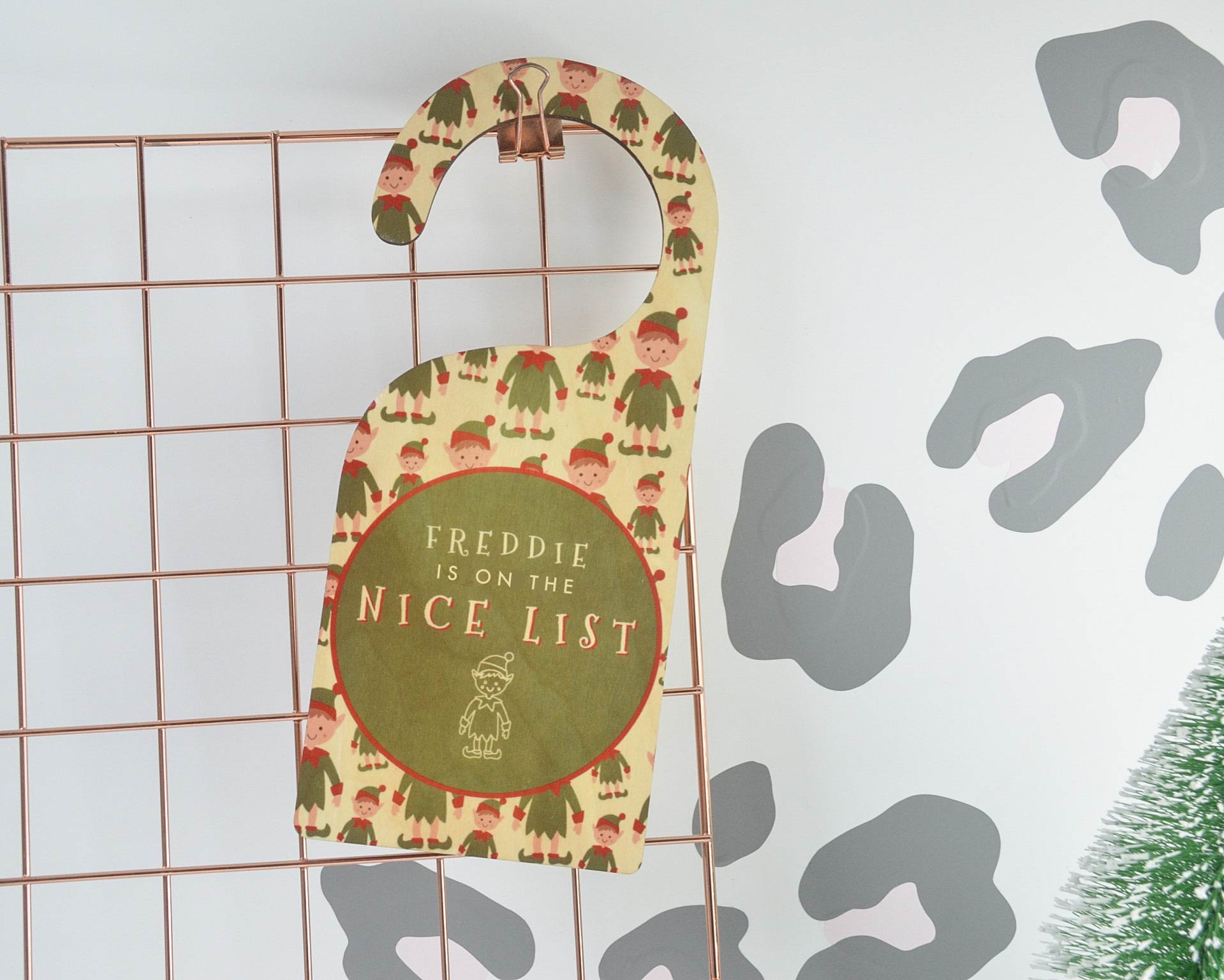 Personalised Nice List Door Hanger - You Make My Dreams