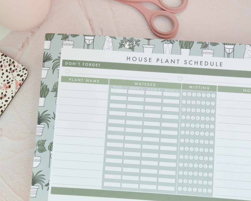 A4 House Plant Planner - You Make My Dreams