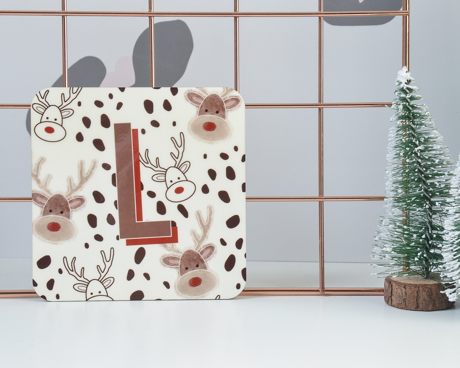 Christmas Initial Coaster - You Make My Dreams