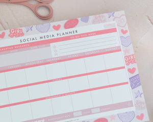 A4 Social Media Planner