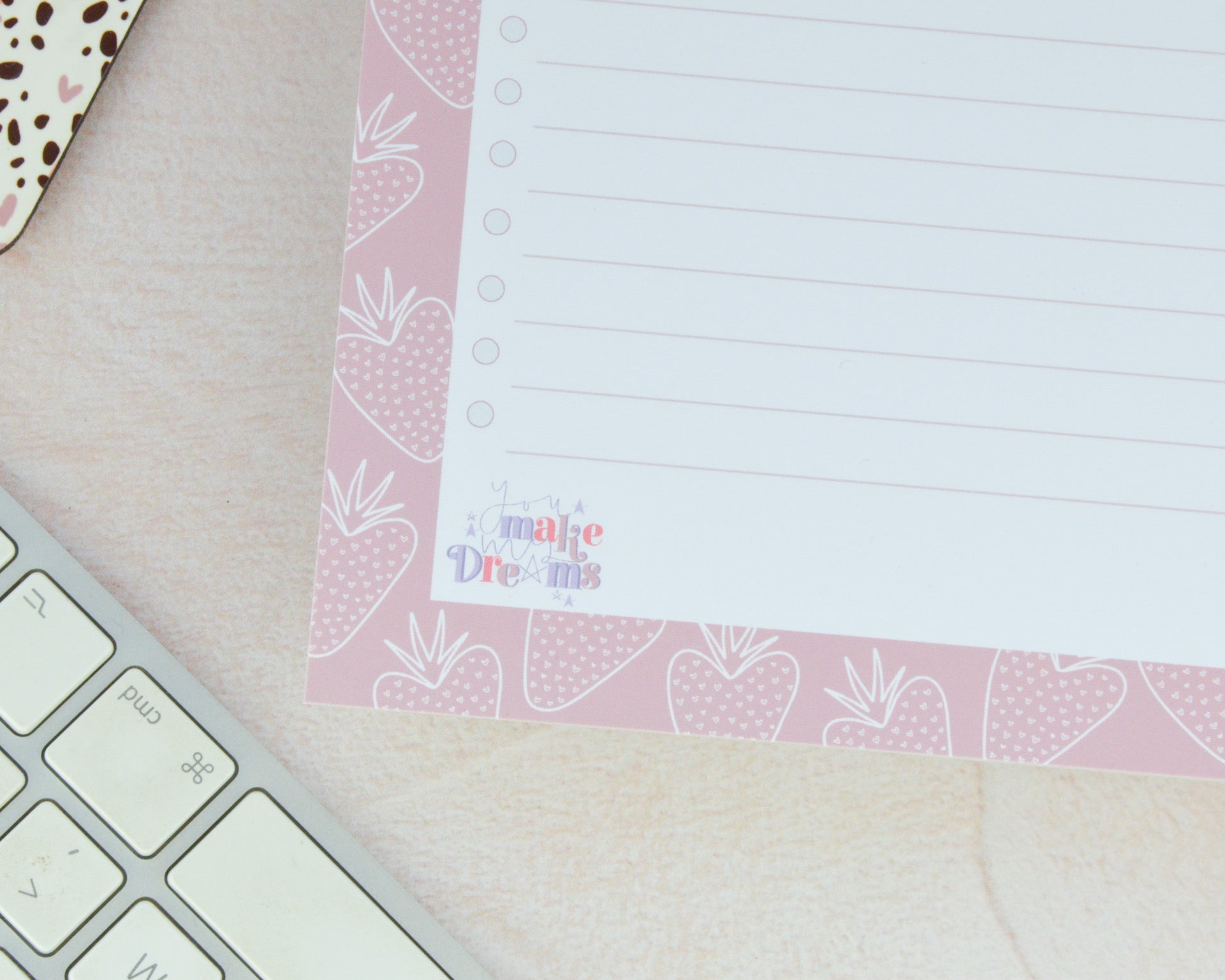 A5 Strawberry Shopping List - You Make My Dreams