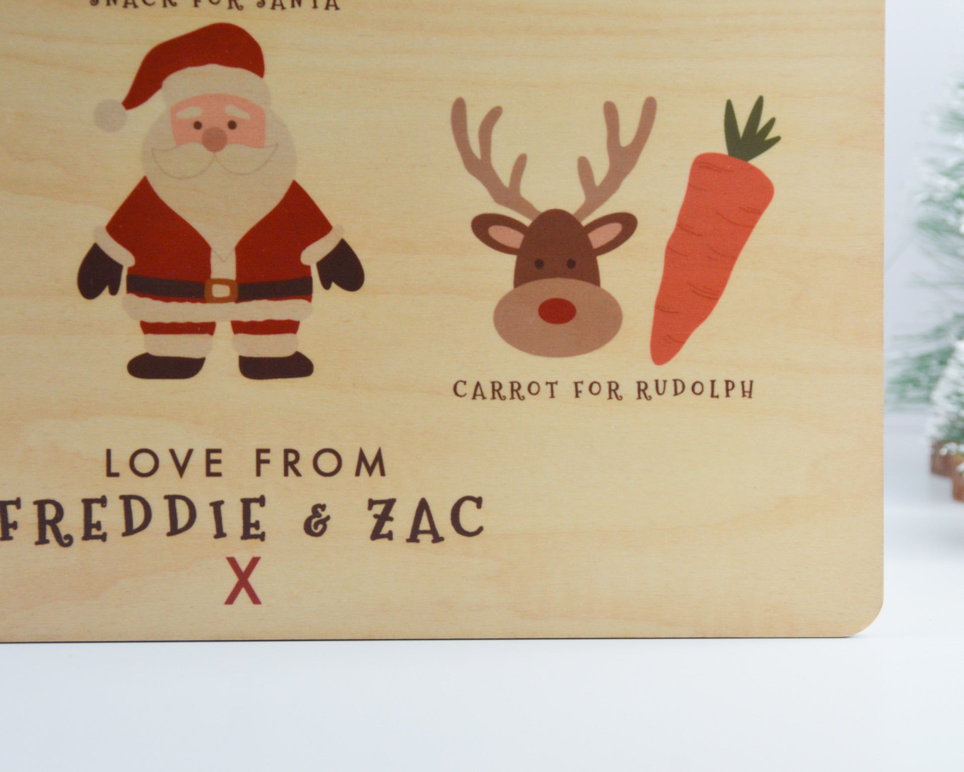 Personalised Christmas Eve Board for Santa & Rudolph - You Make My Dreams