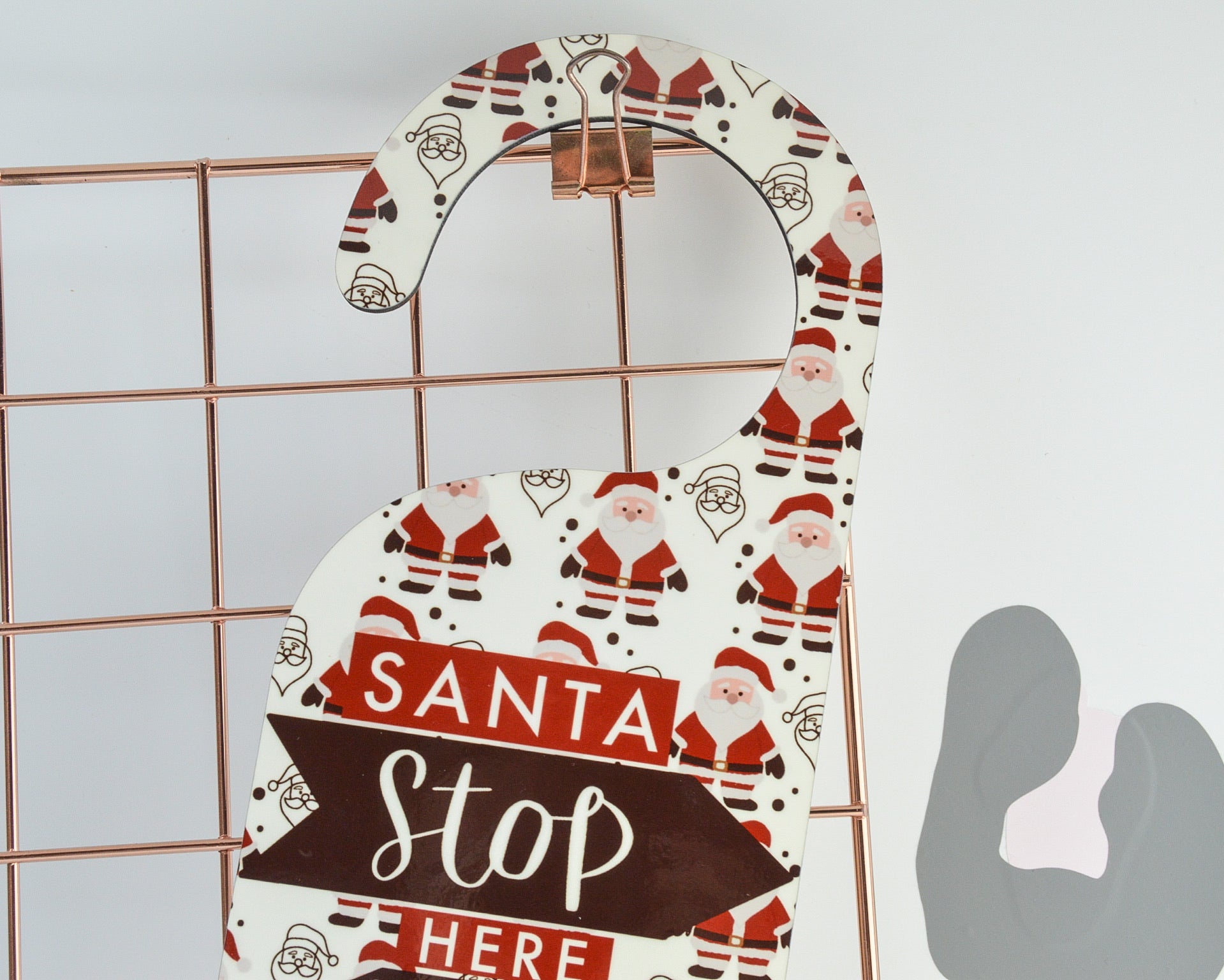 Personalised Santa Stop Here Door Hanger