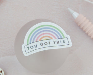 You Got This Clear Rainbow Sticker