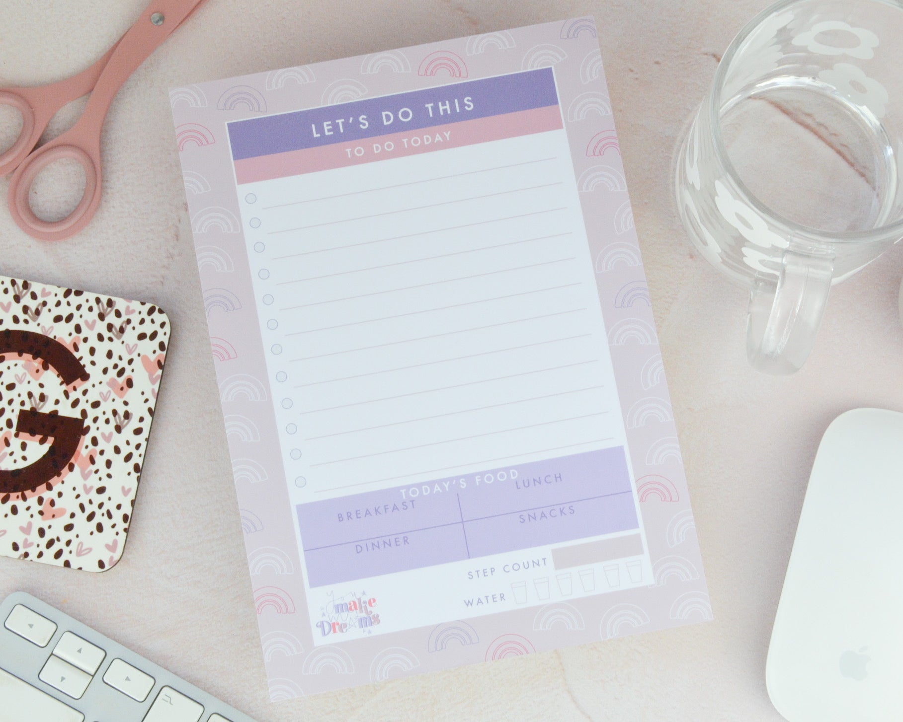 A5 Rainbow To Do List - You Make My Dreams