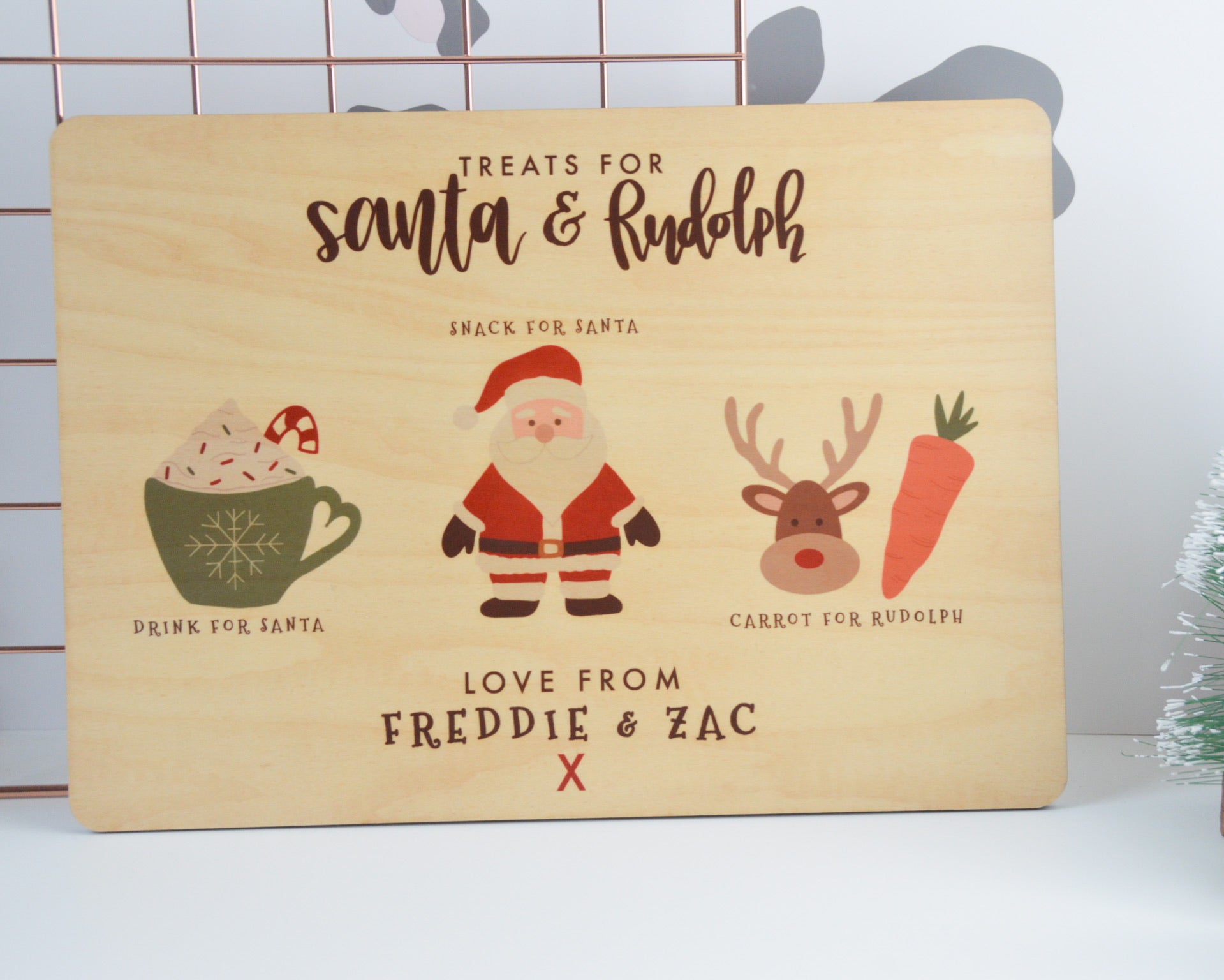 Personalised Christmas Eve Board for Santa & Rudolph - You Make My Dreams