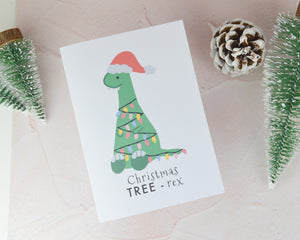 Christmas Tree Rex Card