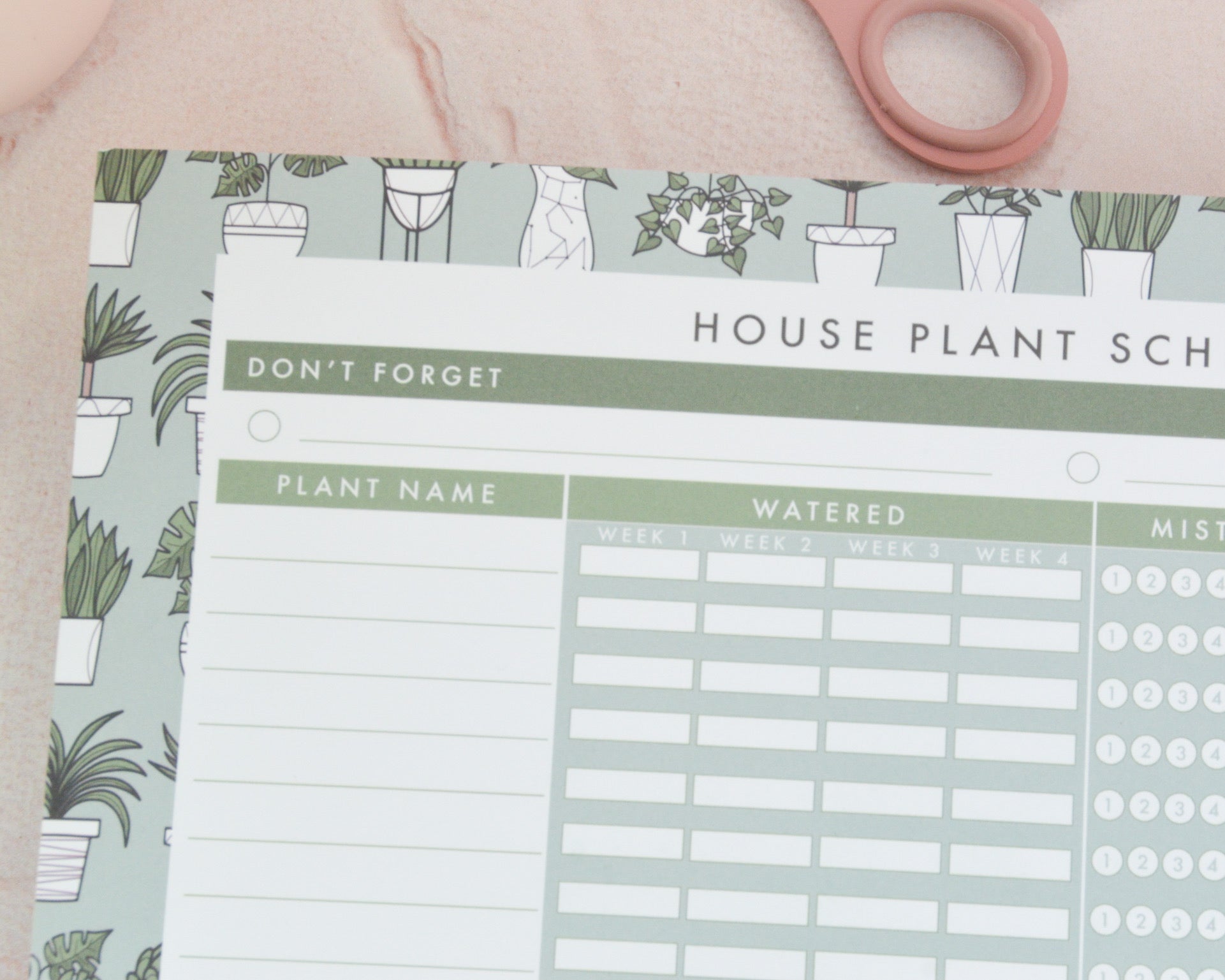 A4 House Plant Planner - You Make My Dreams