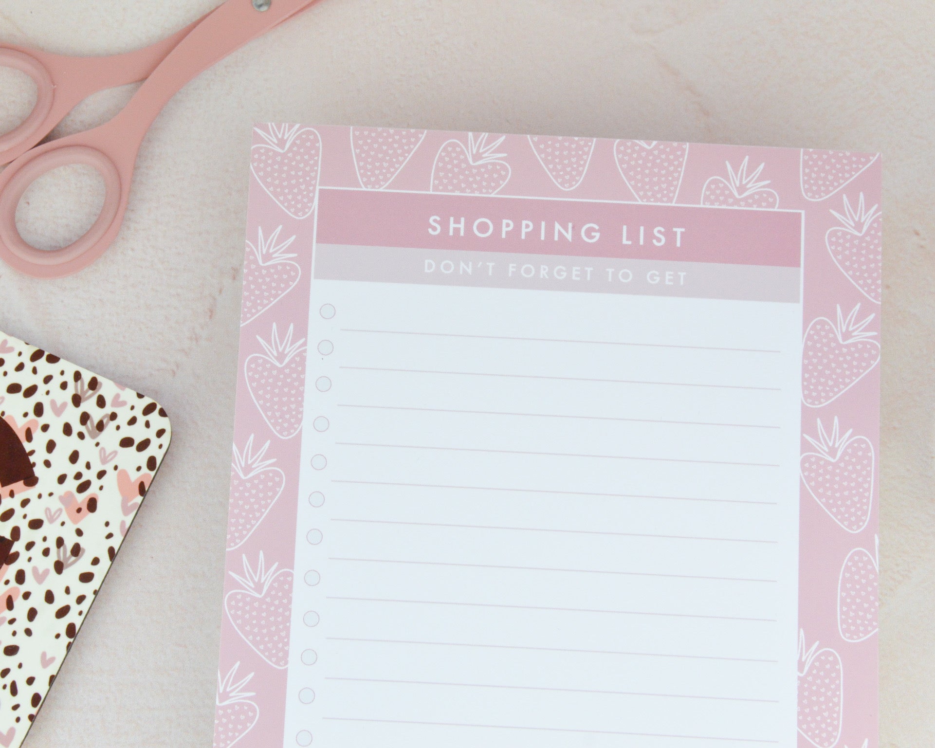 A5 Strawberry Shopping List - You Make My Dreams