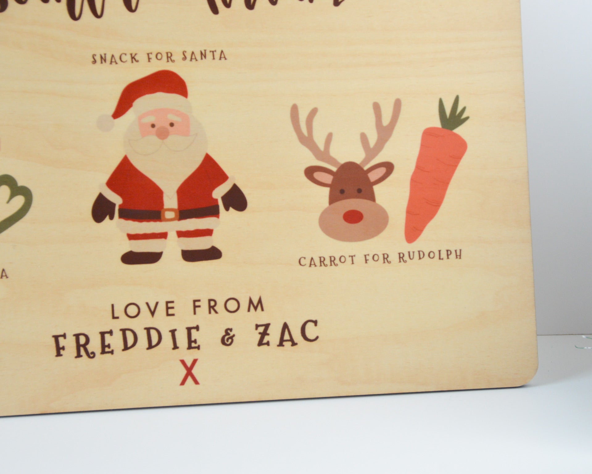 Personalised Christmas Eve Board for Santa & Rudolph - You Make My Dreams