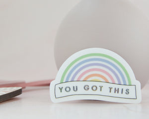 You Got This Clear Rainbow Sticker