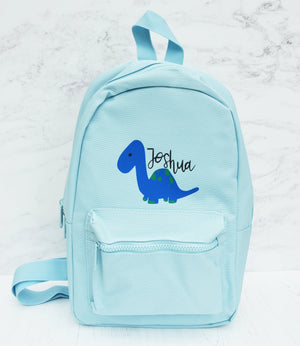 Blue Personalised Children’s Dinosaur Rucksack - You Make My Dreams