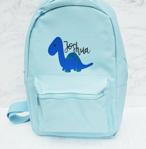 Blue Personalised Children’s Dinosaur Rucksack - You Make My Dreams