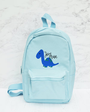 Blue Personalised Children’s Dinosaur Rucksack - You Make My Dreams
