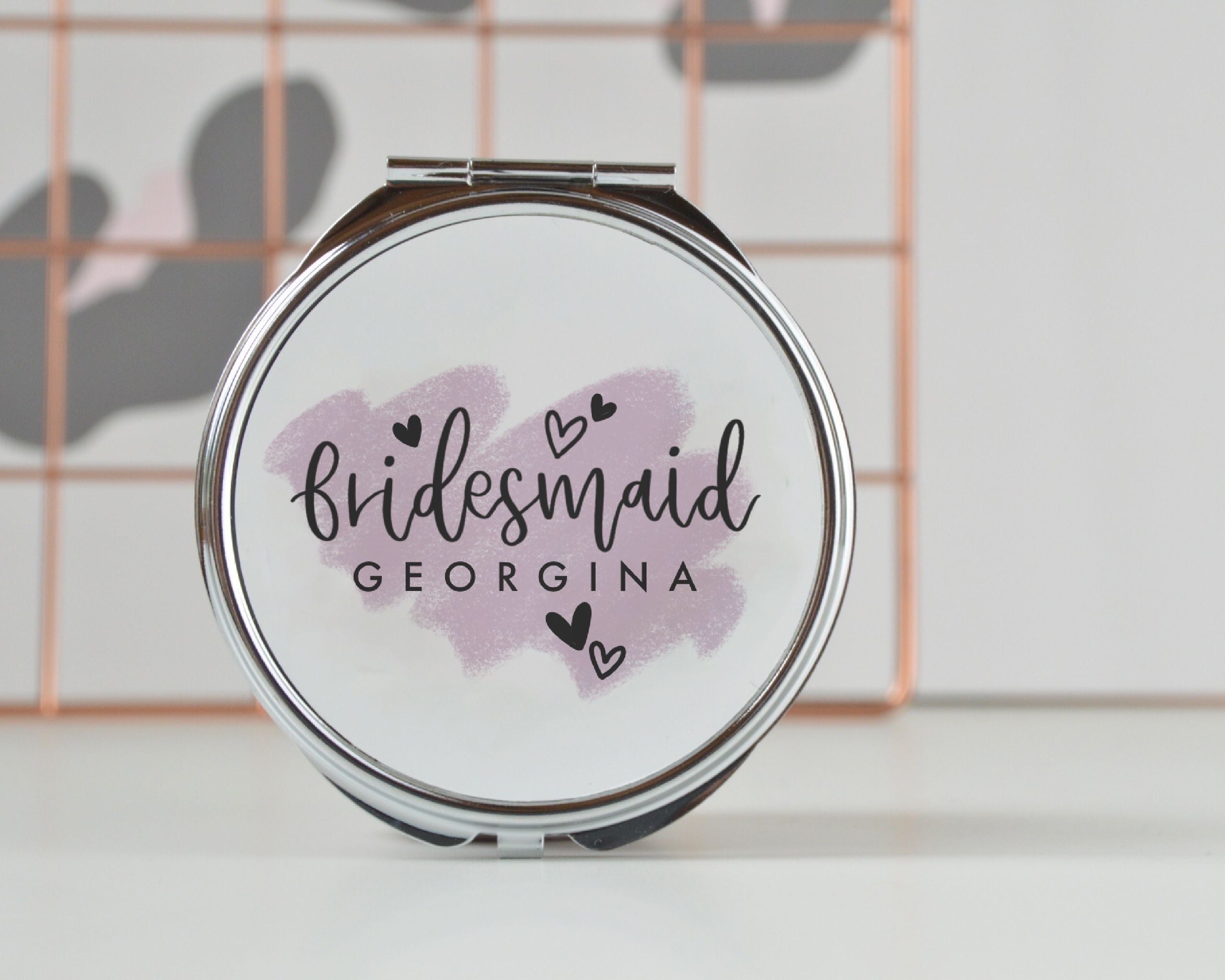 Personalised Bridal Party Compact Mirror - You Make My Dreams