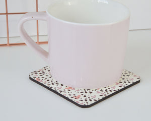 Dalmatian Heart Print Coaster - You Make My Dreams