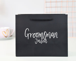 Small Personalised Groomsman Gift Bag - You Make My Dreams