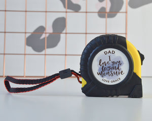 Personalised I Love You Beyond Measure Tape Measure - You Make My Dreams