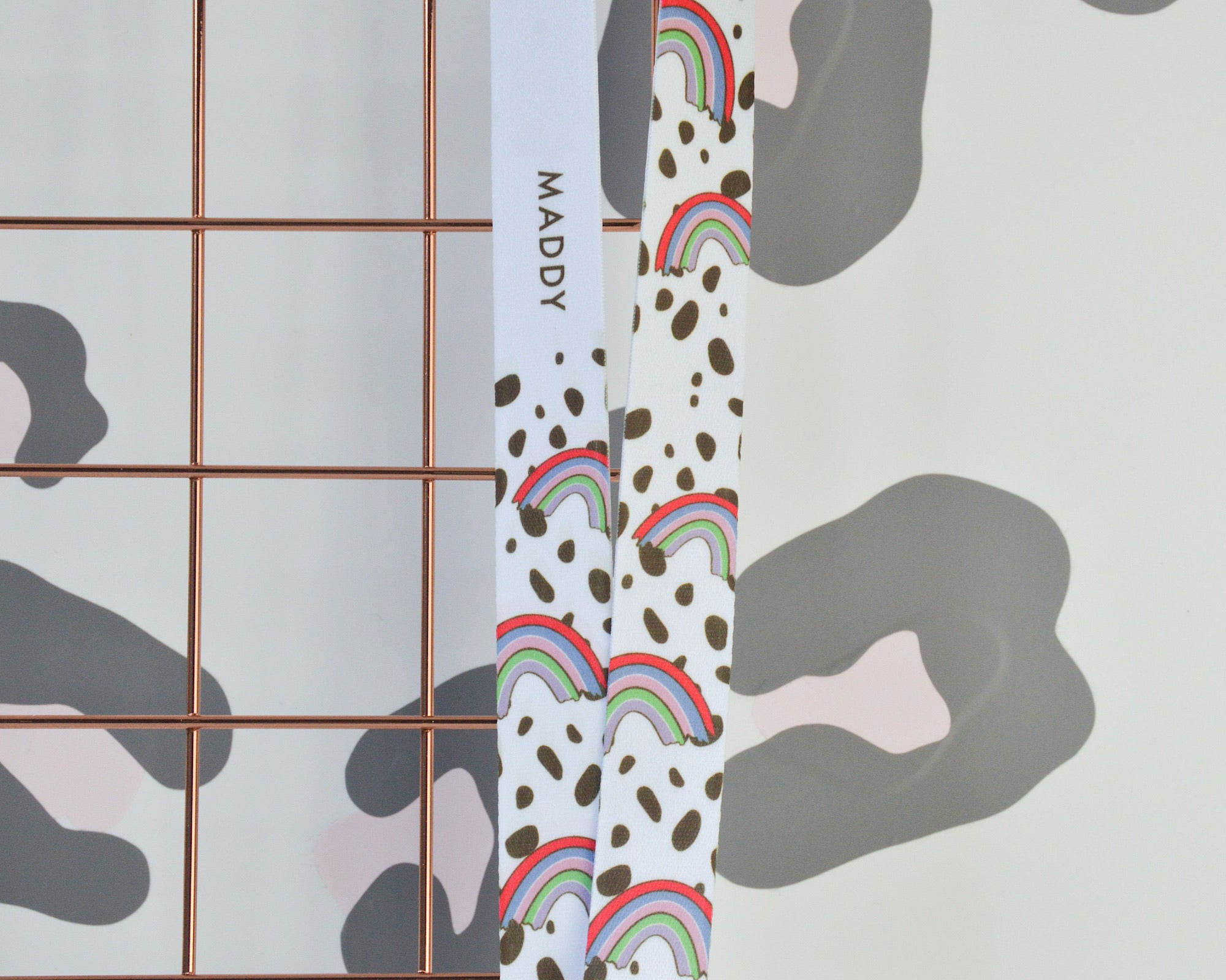 Personalised Rainbow Spot Lanyard - You Make My Dreams