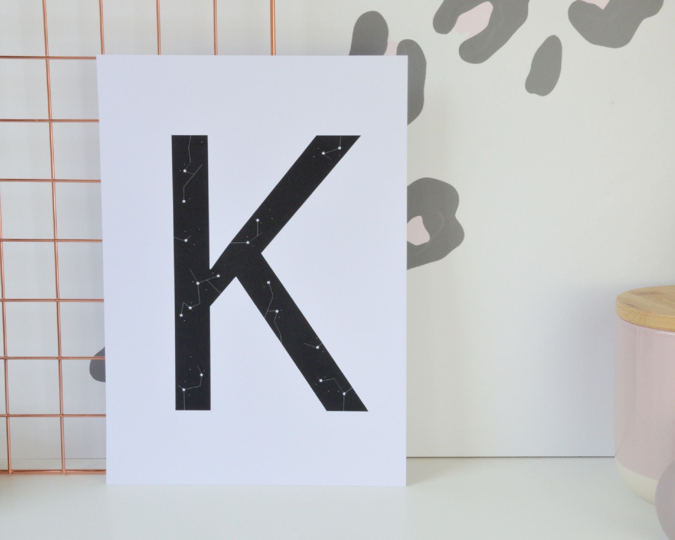 A4 Black Constellation Letter Prints - You Make My Dreams