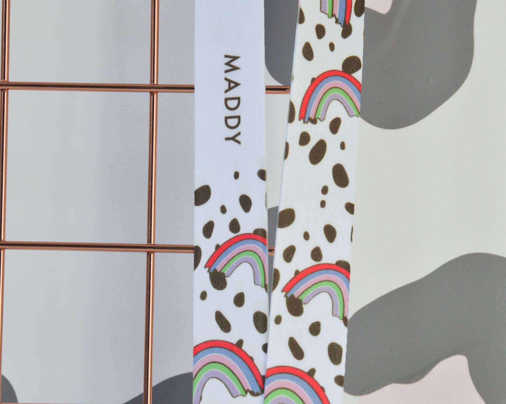 Personalised Rainbow Spot Lanyard - You Make My Dreams