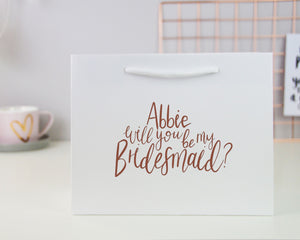 Small Personalised Bridesmaid Proposal Gift Bag - You Make My Dreams