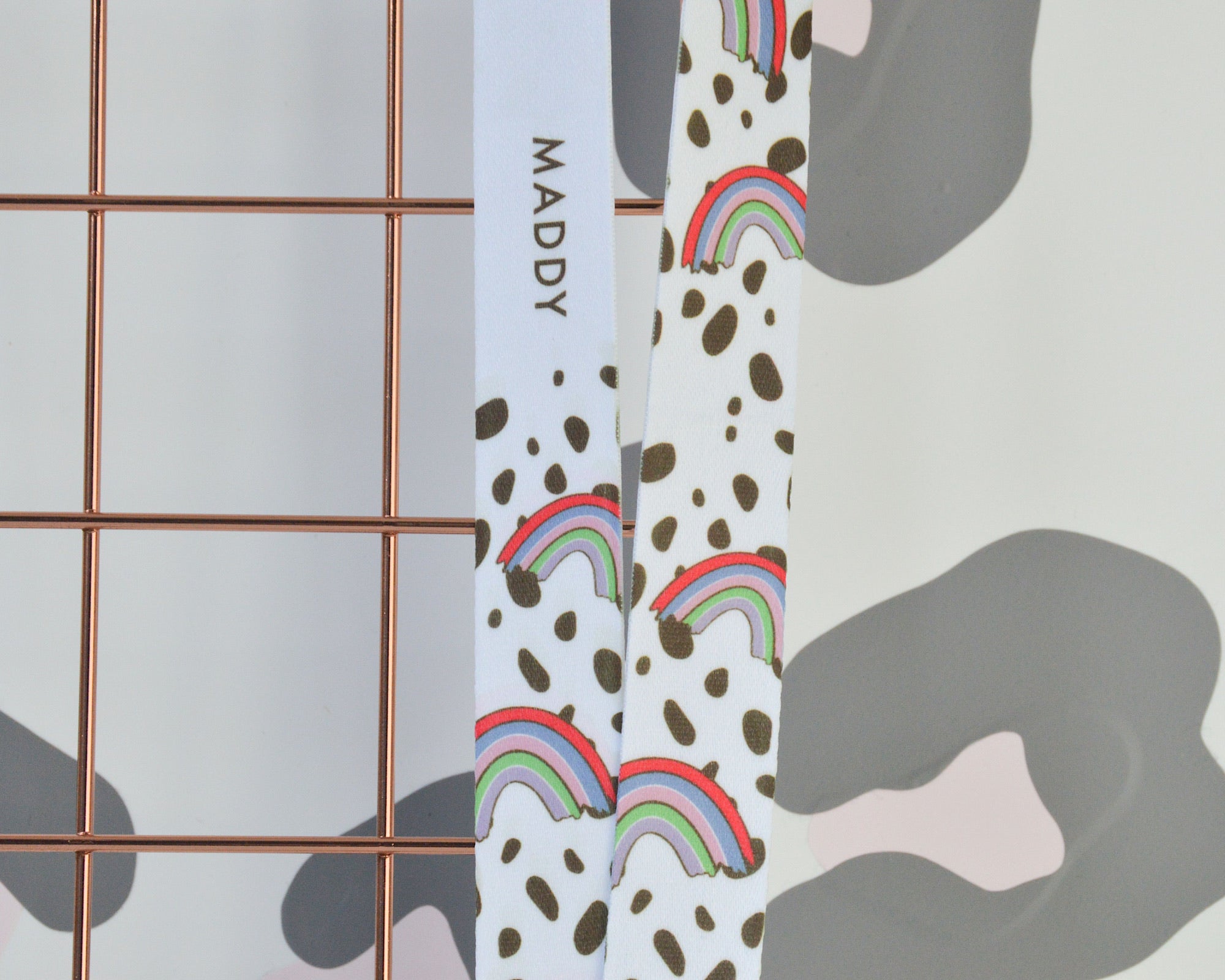 Personalised Rainbow Spot Lanyard - You Make My Dreams