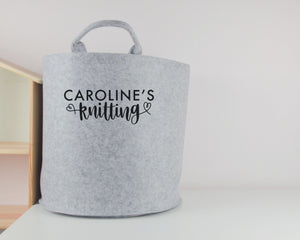 Personalised Knitting Basket - You Make My Dreams