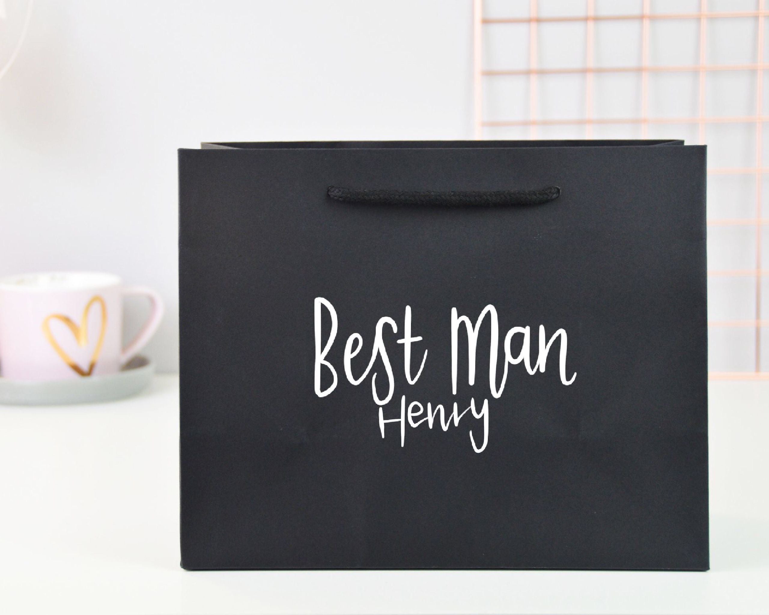 Small Personalised Groomsman Gift Bag - You Make My Dreams