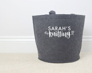 Personalised Knitting Basket - You Make My Dreams