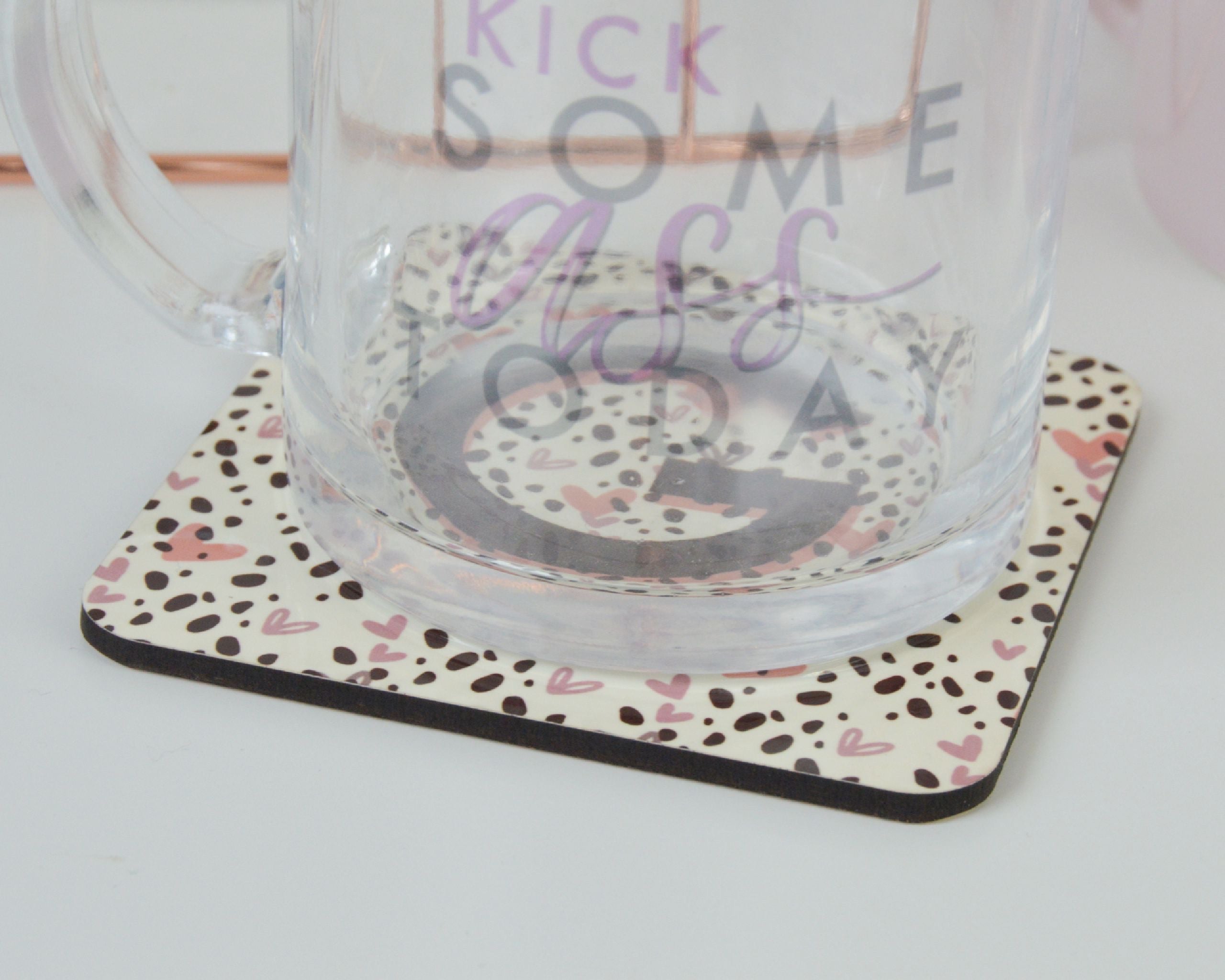 Personalised Dalmatian Spot Initial Coaster - You Make My Dreams