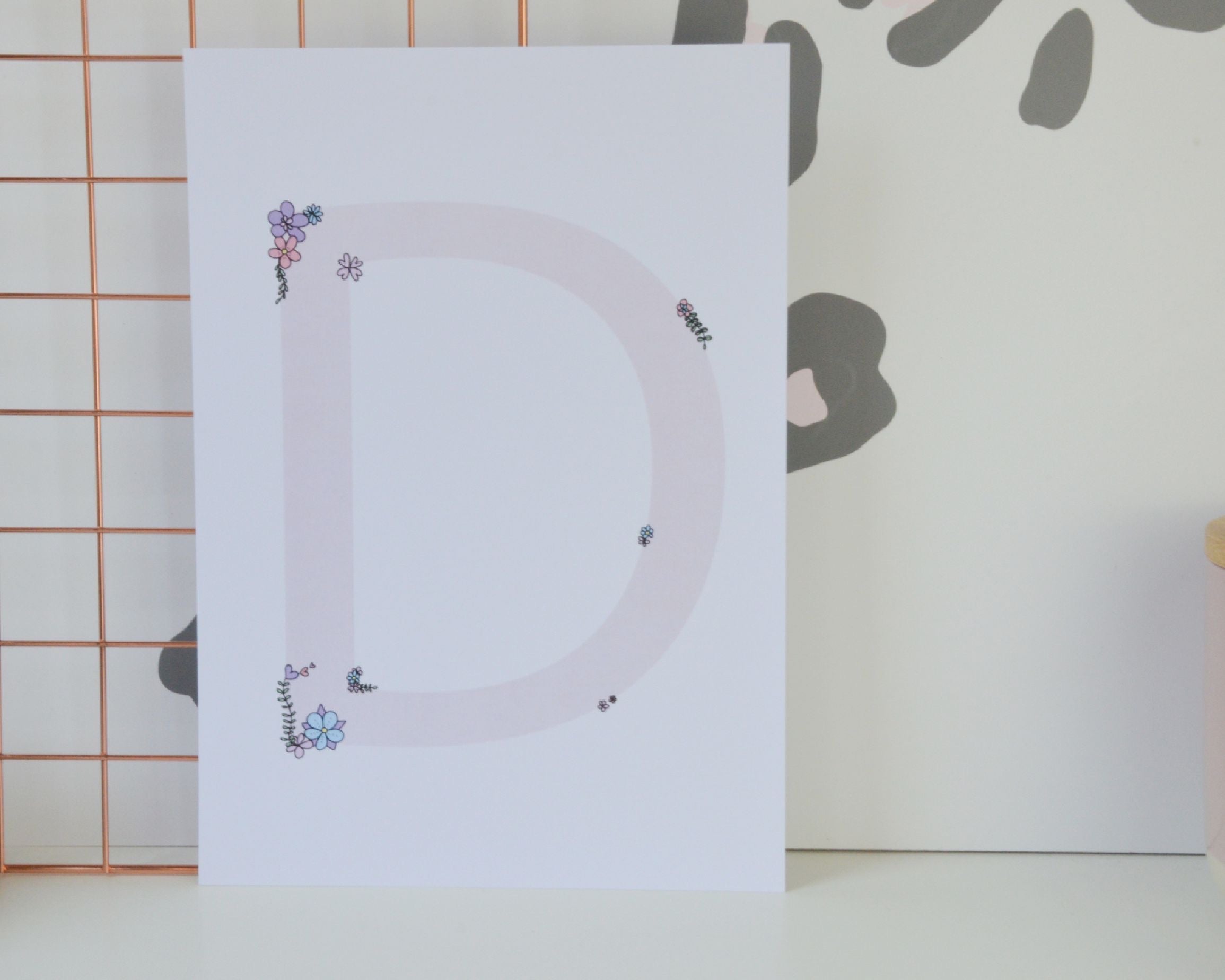 A4 Floral Pink Letters - You Make My Dreams