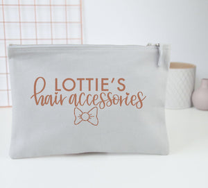 Personalised Hair Accessories Pouch - You Make My Dreams