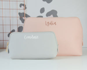 Personalised Leather Look Make Up Pouch - You Make My Dreams