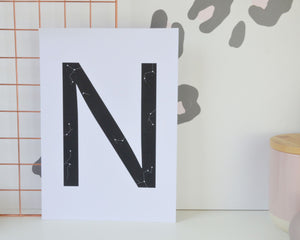 A4 Black Constellation Letter Prints - You Make My Dreams