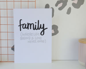 Family Print - You Make My Dreams